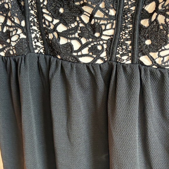 Xhilaration Black and Cream Lace Mini Dress - Picture 3 of 6